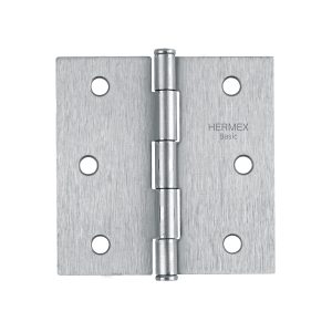 BISAGRA CUADRADA 3" SATINADO CABEZA PLANA X 20 PIEZAS HERMEX BASIC
