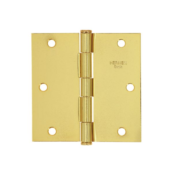 BISAGRA CUADRADA 3-1/2" LATONADO CABEZA PLANA X 10 PIEZAS HERMEX BASIC