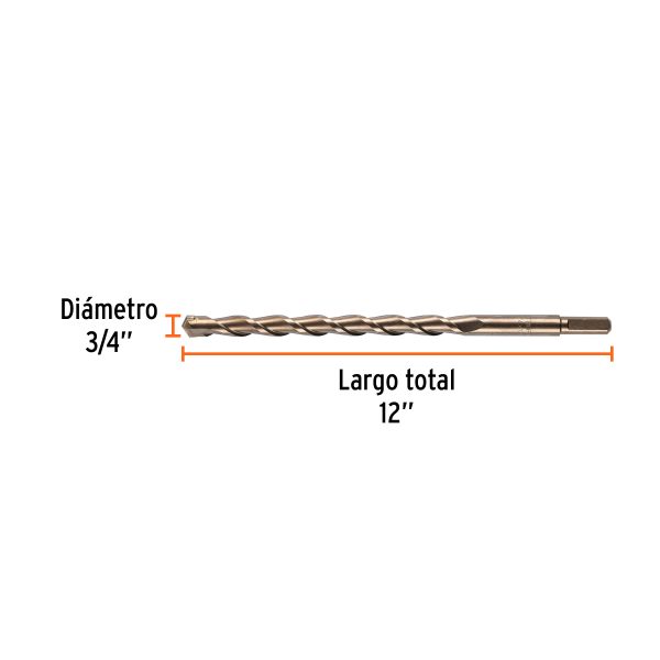 BROCA PARA CONCRETO DE 3/4" X 12" TRUPER - Imagen 2