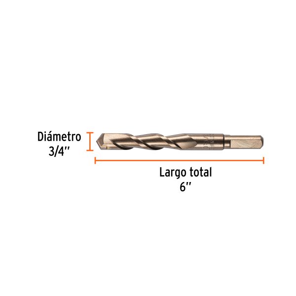 BROCA PARA CONCRETO DE 3/4" X 6" TRUPER - Imagen 2