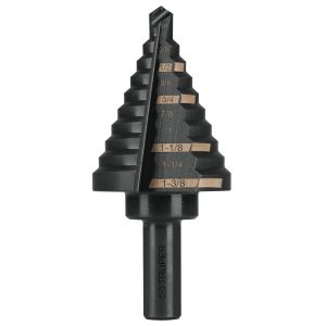 BROCA ESCALONADA OXIDO NEGRO 10 ESCALONES 1/4" A 1-3/8" TRUPER