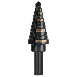BROCA ESCALONADA OXIDO NEGRO 11 ESCALONES 1/4" A 7/8" TRUPER
