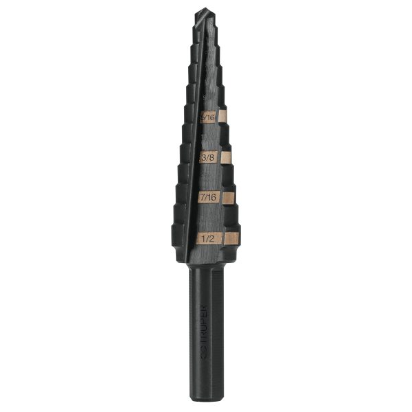 BROCA ESCALONADA OXIDO NEGRO 13 ESCALONES 1/8" A 1/2" TRUPER