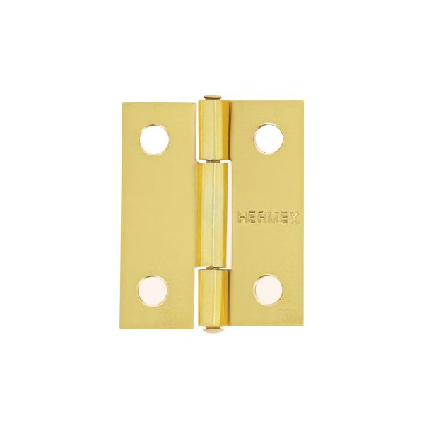 BISAGRA RECTANGULAR 1-1/2" ACERO LATONADO X 20 PIEZAS HERMEX