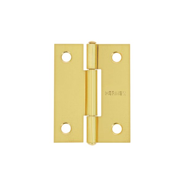 BISAGRA RECTANGULAR 2″ ACERO LATONADO X 20 PIEZAS HERMEX