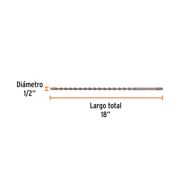 BROCA SDS PLUS 1/2" X 18" TRUPER - Imagen 2