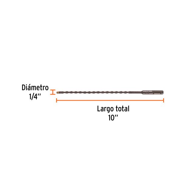 BROCA SDS PLUS 1/4" X 10" TRUPER - Imagen 2