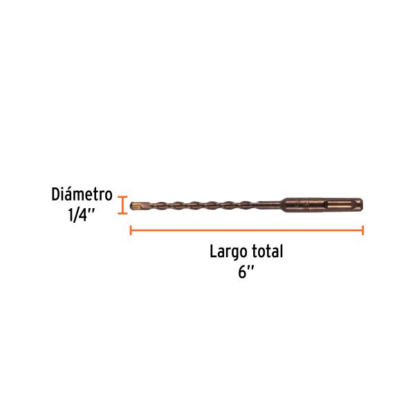 BROCA SDS PLUS 1/4" X 6" TRUPER - Imagen 2