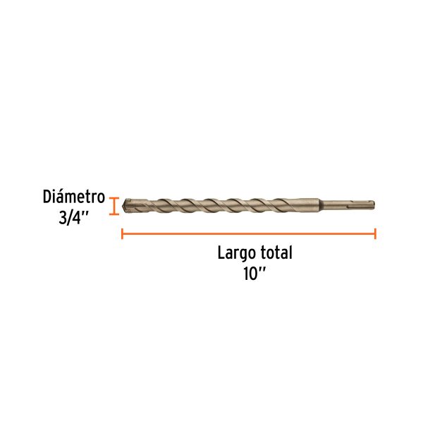 BROCA SDS PLUS 3/4" X 10" TRUPER - Imagen 2