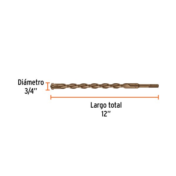 BROCA SDS PLUS 3/4" X 12" TRUPER - Imagen 2