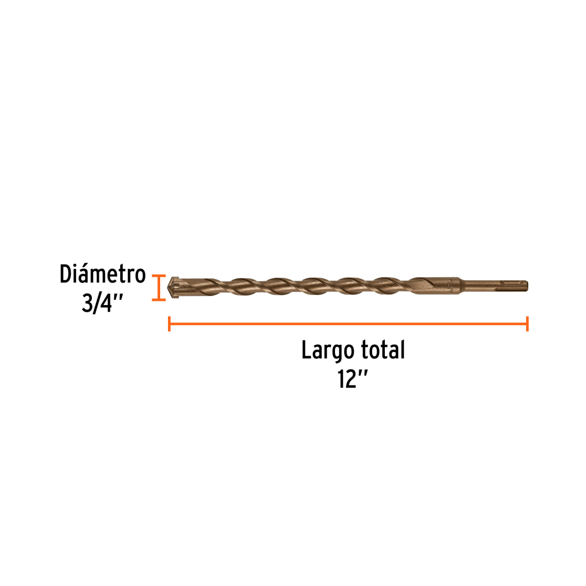 BROCA SDS PLUS 3/4" X 12" TRUPER - Imagen 2
