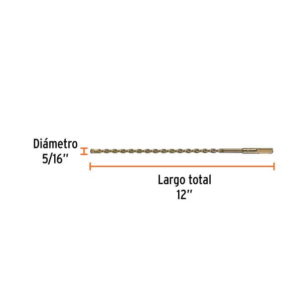 BROCA SDS PLUS 5/16" X 12" TRUPER - Imagen 2