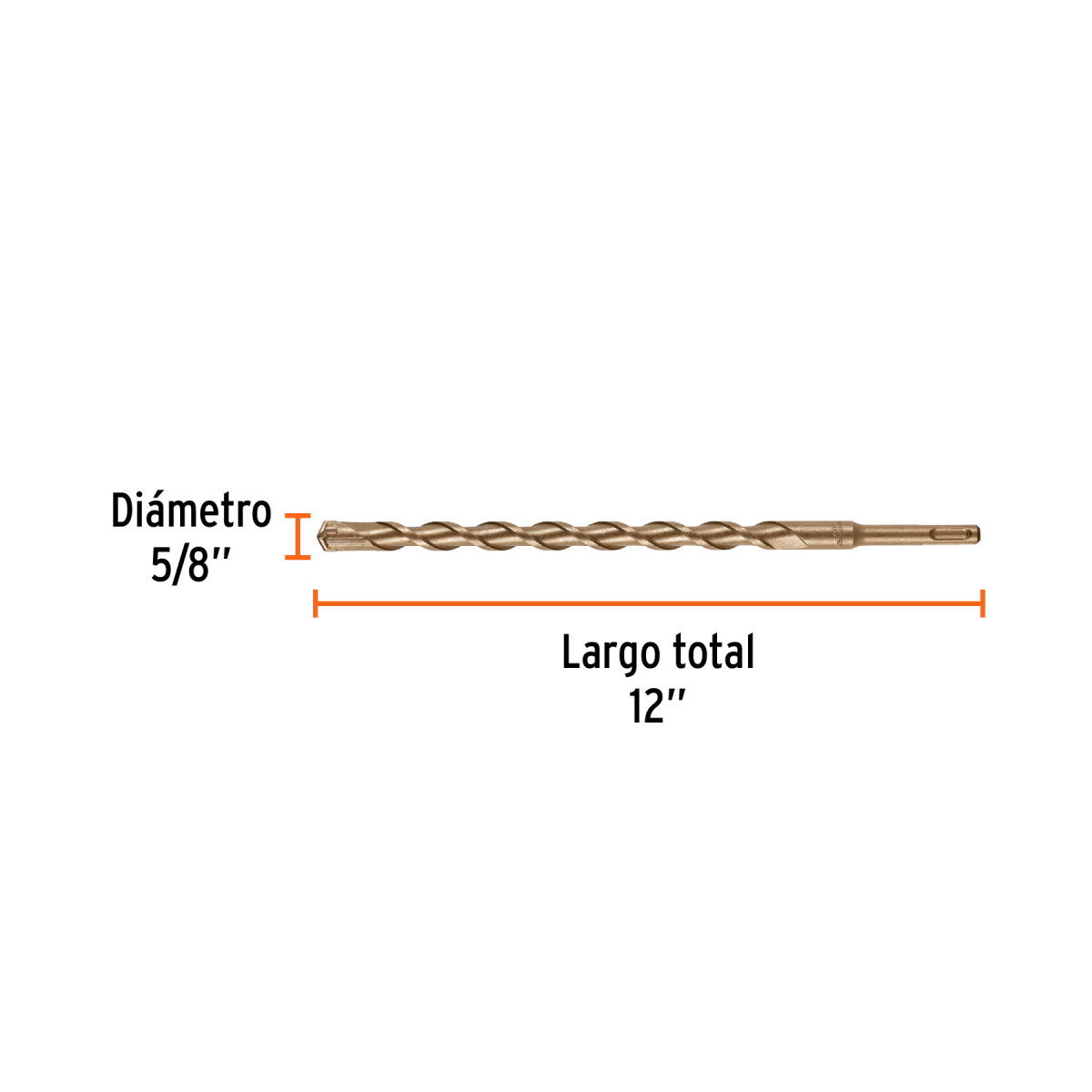 BROCA SDS PLUS 5/8" X 12" TRUPER - Imagen 2
