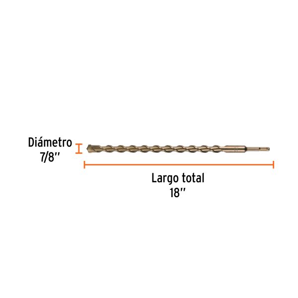 BROCA SDS PLUS 7/8" X 18" TRUPER - Imagen 2