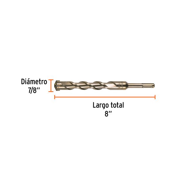 BROCA SDS PLUS 7/8" X 8" TRUPER - Imagen 2