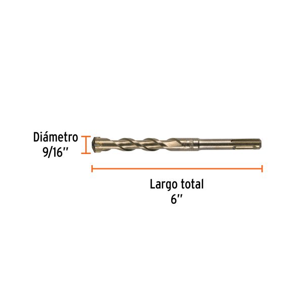 BROCA SDS PLUS 9/16" X 6" TRUPER - Imagen 2