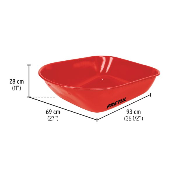 CARRETILLA 5.5 FT3 ROJA ANTIPINCHAZO MANGOS DE MADERA PRETUL - Imagen 2