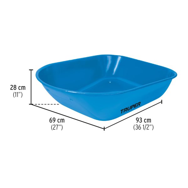 CARRETILLA 5.5 FT3 NEUMATICA BASTIDOR TUBULAR TRUPER - Imagen 2