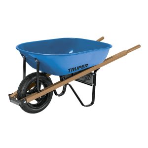 CARRETILLA 5.5 FT3 ANTIPINCHAZO MANGOS DE MADERA TRUPER