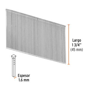 CAJA CON 2500 CLAVOS CALIBRE 16, 45 MM PARA CLNE-16 TRUPER