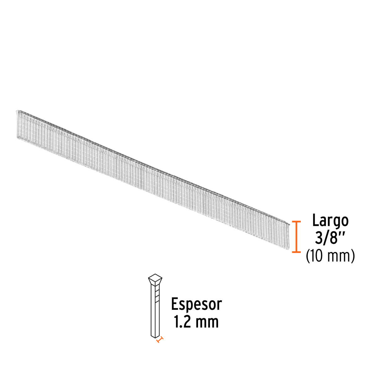 CAJA CON 5000 CLAVOS CALIBRE 18, 10 MM PARA CLNE-18 TRUPER