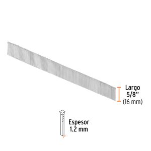CAJA CON 5000 CLAVOS CALIBRE 18, 15 MM PARA CLNE-18 TRUPER