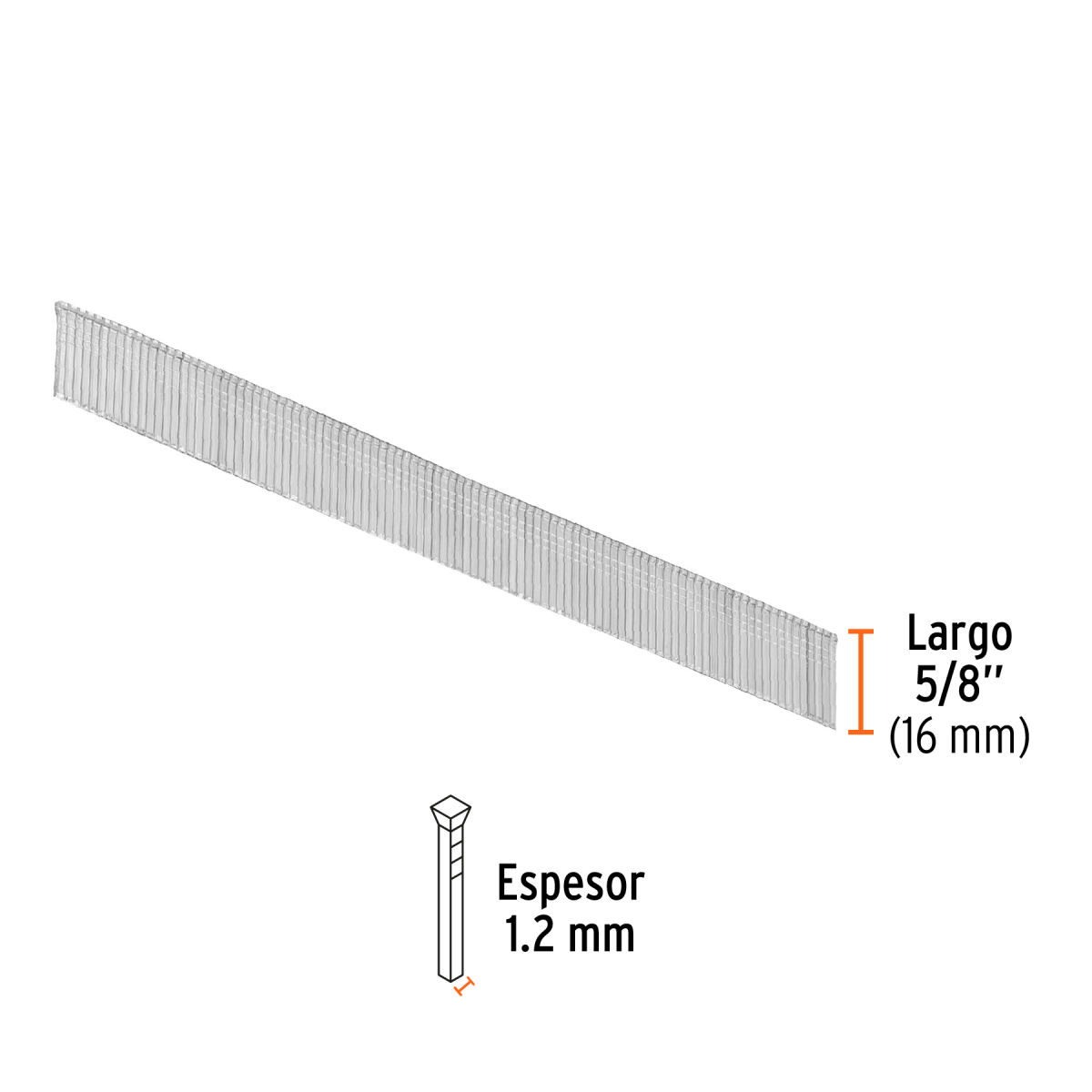 CAJA CON 5000 CLAVOS CALIBRE 18, 15 MM PARA CLNE-18 TRUPER