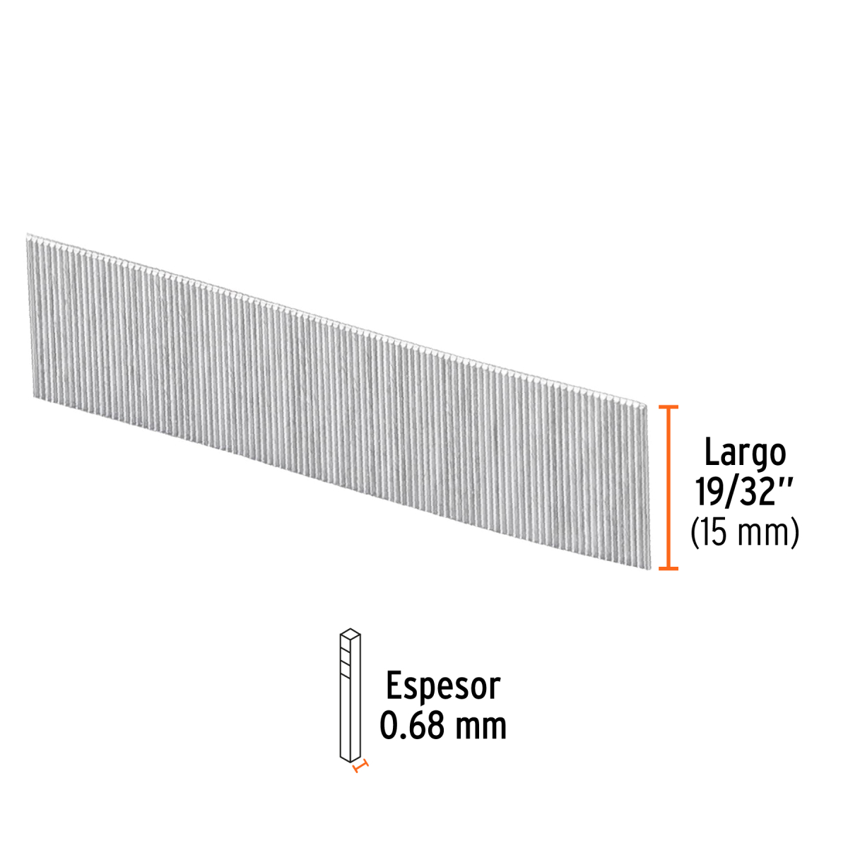 CAJA CON 10000 CLAVOS CALIBRE 23, 15 MM PARA CLNE-23 TRUPER