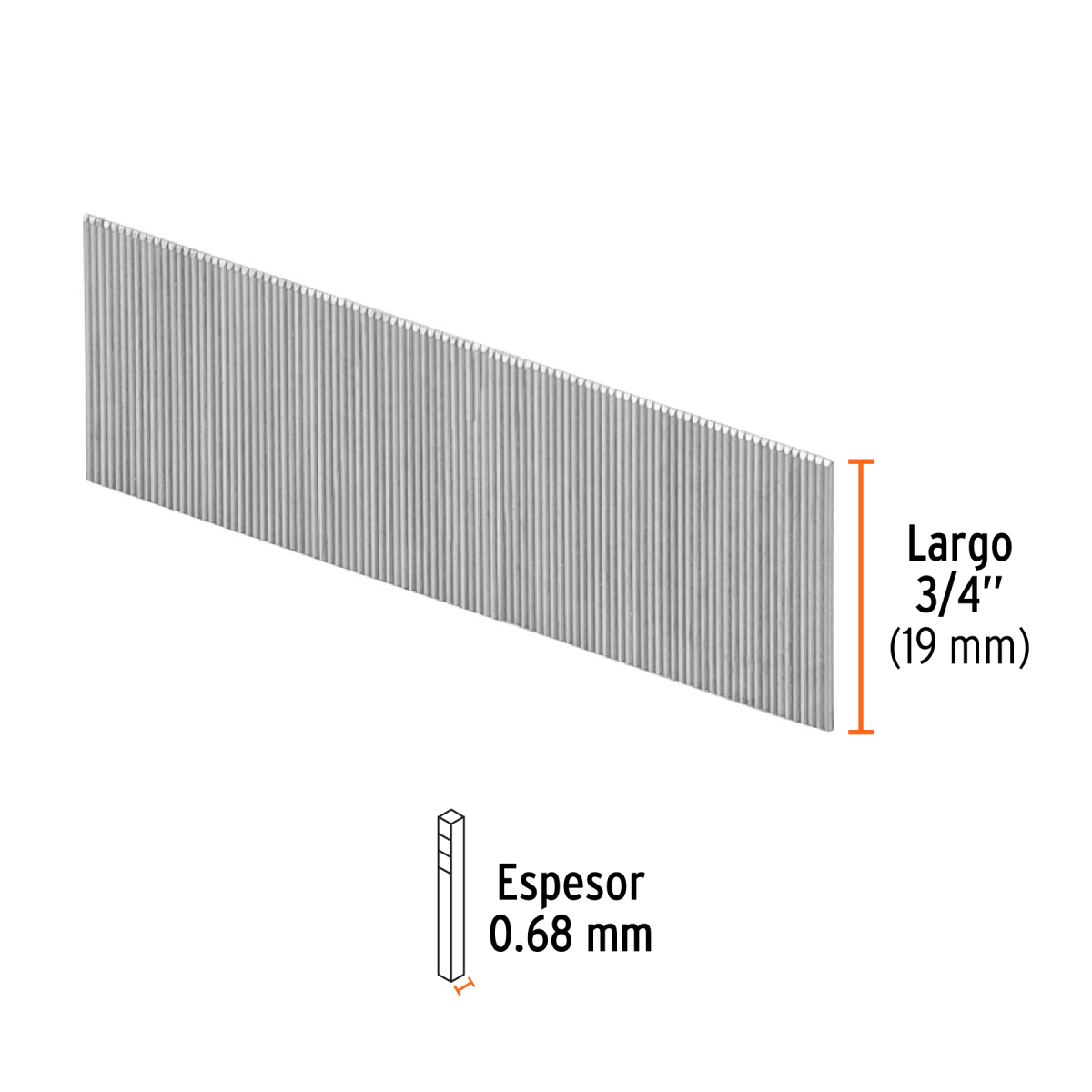 CAJA CON 10000 CLAVOS CALIBRE 23, 19 MM PARA CLNE-23 TRUPER