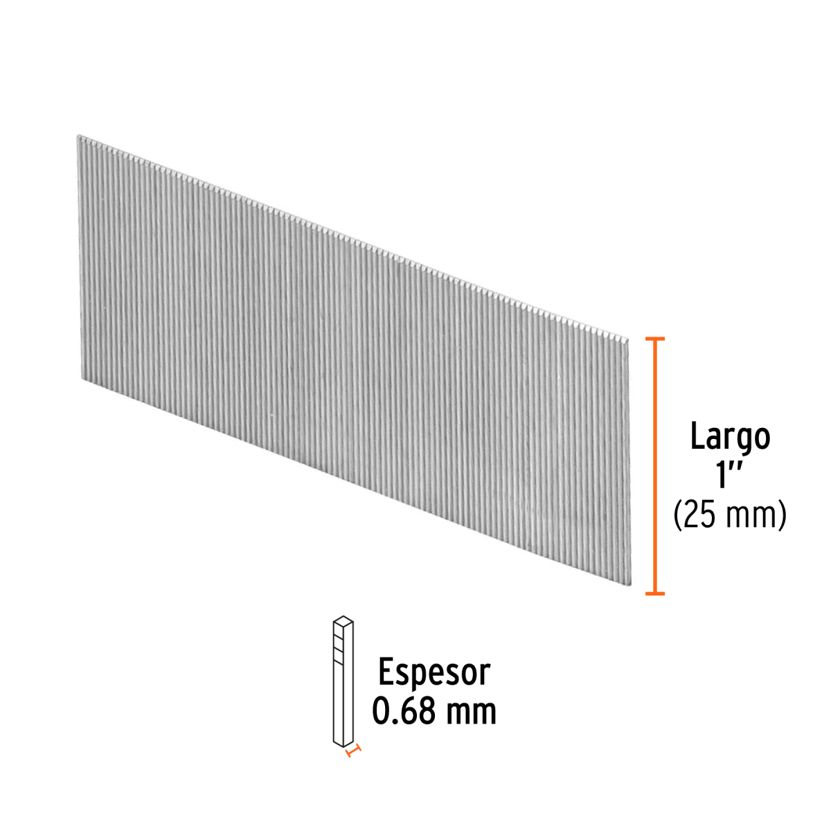 CAJA CON 10000 CLAVOS CALIBRE 23, 25 MM PARA CLNE-23 TRUPER