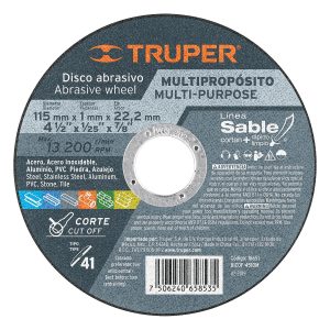 DISCO TIPO 41 DE 4-1/2" X 1 MM CORTE MULTIMATERIAL TRUPER