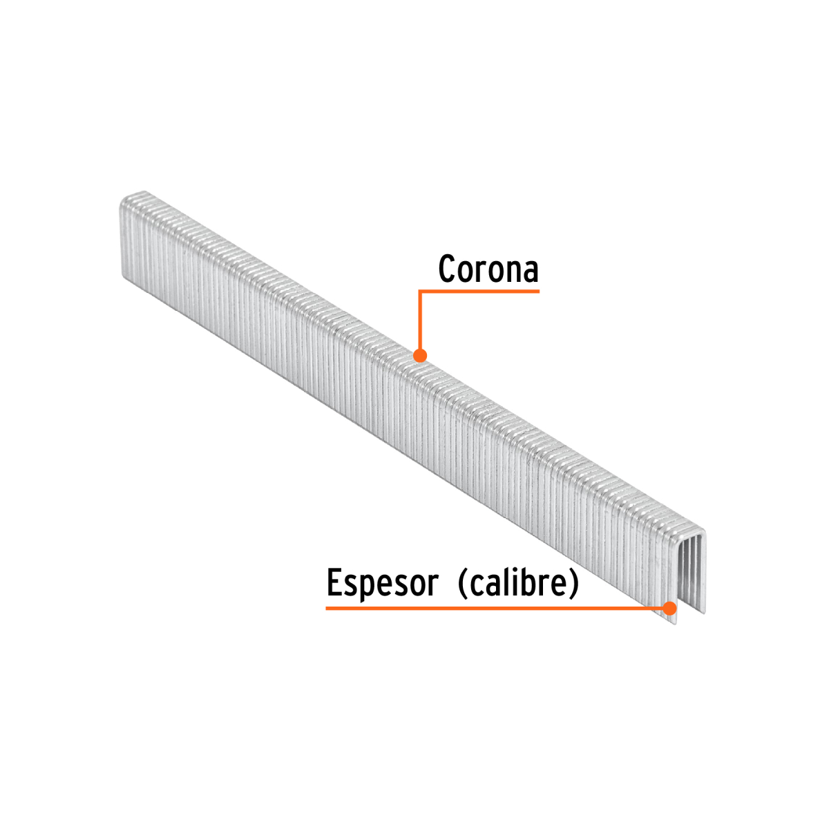 CAJA CON 5000 GRAPAS CORONA 1/4" CALIBRE 18, 13 MM P/ENNE-120 TRUPER