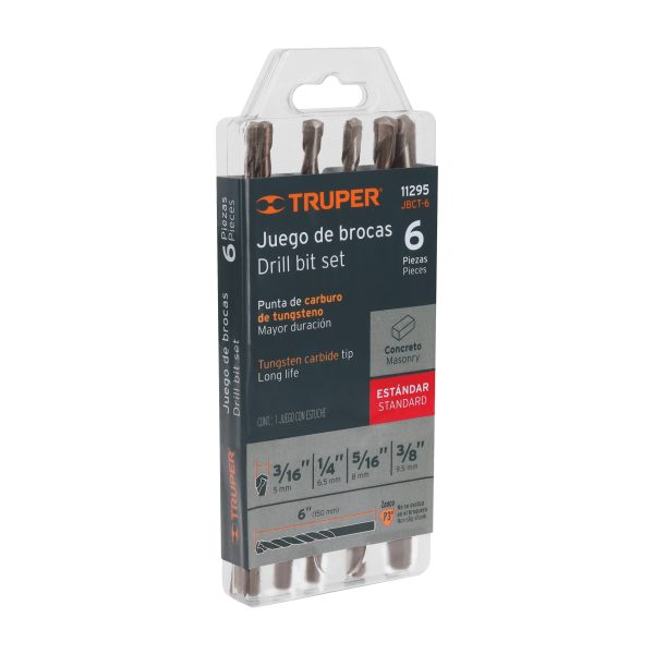 JUEGO DE 6 BROCAS PARA CONCRETO TRUPER