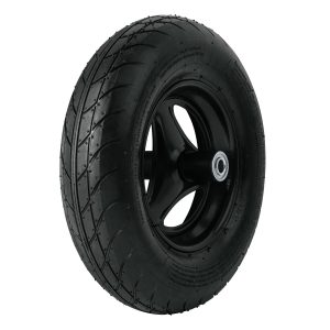 LLANTA COMPLETA NEUMATICA LISA 16" INCLUYE EJE Y BALEROS TRUPER