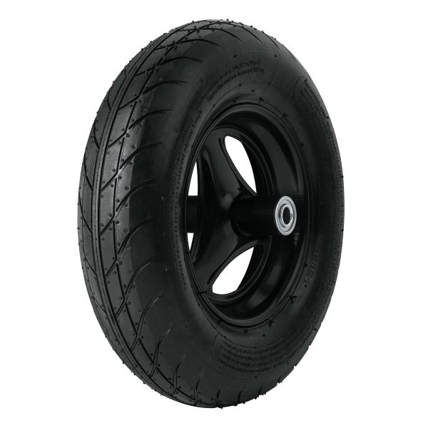 LLANTA COMPLETA NEUMATICA LISA 16" INCLUYE EJE Y BALEROS TRUPER