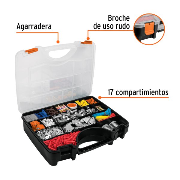 ORGANIZADOR 17" REFORZADO CON 17 COMPARTIMIENTOS TRUPER - Imagen 2