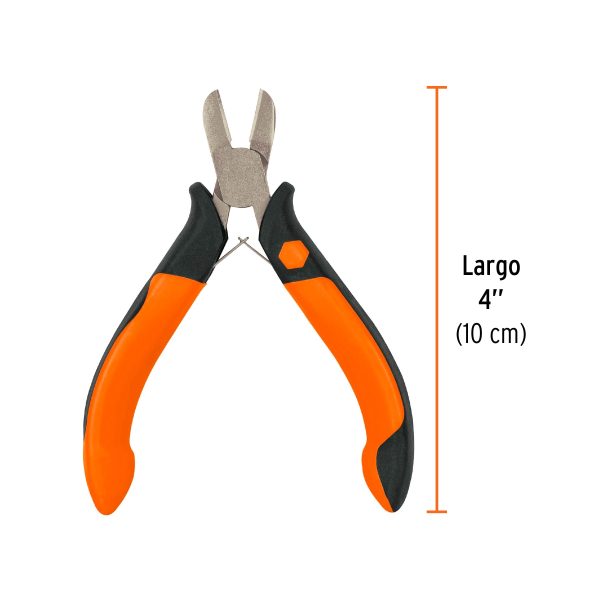 MINI PINZA DE CORTE DIAGONAL 4" MANGO COMFORT GRIP TRUPER - Imagen 3