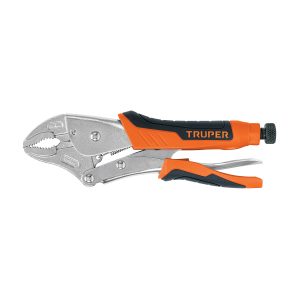 PINZA DE PRESION 10" MORDAZA CURVA MANGO DE VINIL TRUPER