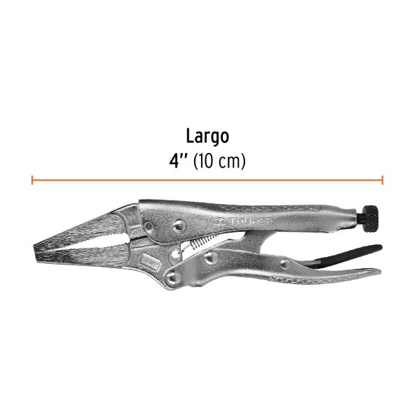 PINZA DE PRESION 4" PUNTA LARGA TRUPER - Imagen 2