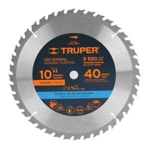 DISCO SIERRA 10" PARA MADERA 40 DIENTES CENTRO 5/8" TRUPER