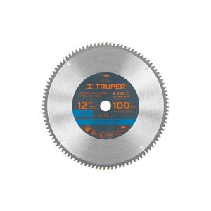 DISCO SIERRA 12" PARA ALUMINIO 100 DIENTES CENTRO 1" TRUPER