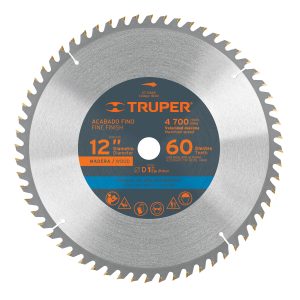DISCO SIERRA 12" PARA MADERA 60 DIENTES CENTRO 1" TRUPER