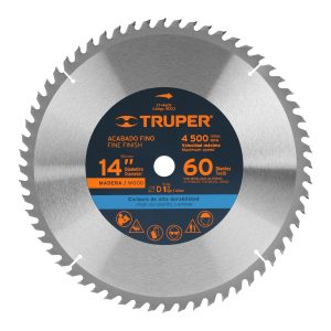 DISCO SIERRA 14" PARA MADERA 60 DIENTES CENTRO 1" TRUPER