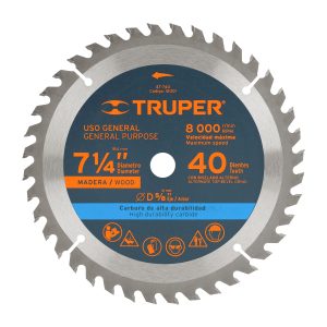 DISCO SIERRA 7-1/4" PARA MADERA 40 DIENTES CENTRO 5/8" TRUPER