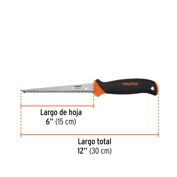 SERRUCHO DE 6" PARA DRYWALL Y MUROS DE YESO TRUPER - Imagen 2
