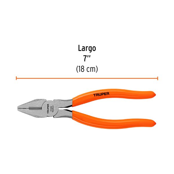 PINZA PARA ELECTRICISTA 7" MANGO DE PVC TRUPER - Imagen 2