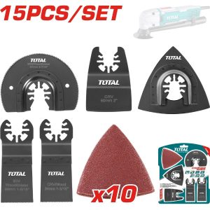 JUEGO DE 15 ACCESORIOS PARA MULTITOOL TOTAL