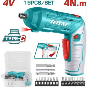 ATORNILLADOR 1/4" BATERIA 4V TOTAL