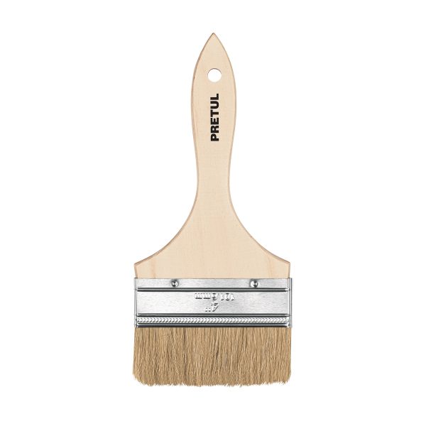 BROCHA USO GENERAL DE 4" CON MANGO DE MADERA PRETUL