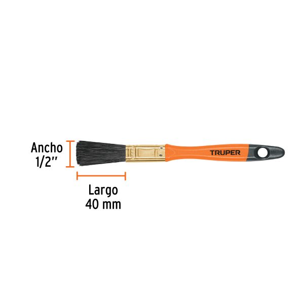 BROCHA PROFESIONAL DE 1/2" CON MANGO DE PLASTICO TRUPER - Imagen 2